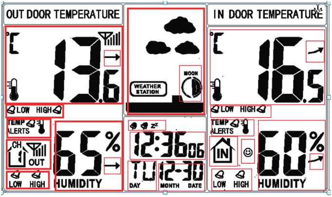 LCD displej 6 7 8 9 10 1 2 3 4 5 11 12 13 14 24 15 16 17 18 19 20 21 22 23 1: zobrazenie vonkajšej teploty 2: zobrazenie výstrahy na vonkajšiu teplotu 3: indikátor aktivovanej funkcie výstrahy na