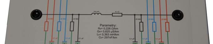 1 Vlastnosti jednotlivých úseků sítě Celkem bylo zrealizováno 15 jednotlivých třífázových modelů sítě, 5 regulovatelných třífázových modelů zátěže a 4 snímače proudu.