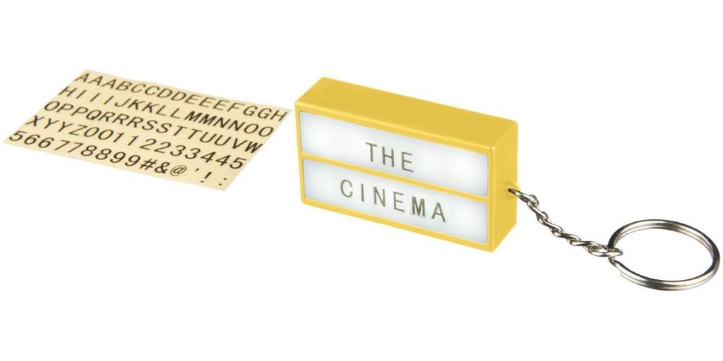 Světelný mini box S183384 Klíčenka s LED světlem, obsahuje samolepky se 75 písmeny,