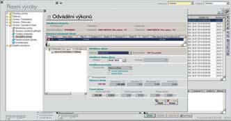 dodavatelů Zobrazení výkonové náročnosti (vytížení jednotlivých pracovišť, strojů a pracovníků) Podpora definice času oprav