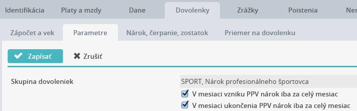 Pri výbere položky zdanené preddavkom sa zobrazia políčka Uplatniť nezdaniteľnú časť základu dane na daňovníka a políčka pre zadanie údajov detí pre uplatnenie daňového bonusu.