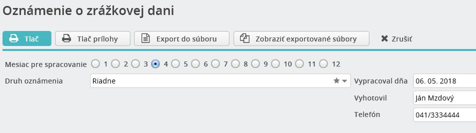 Tlačivo oznámenia o zrážkovej dani možno spracovať do listinnej podoby, aj do xml súboru elektronickej podoby. Pri 19%, resp.