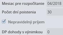 februáru vytvorí prihláška s kódom 11 (uplatňuje si výnimku, ale porušil podmienku príjmu) a k 31.