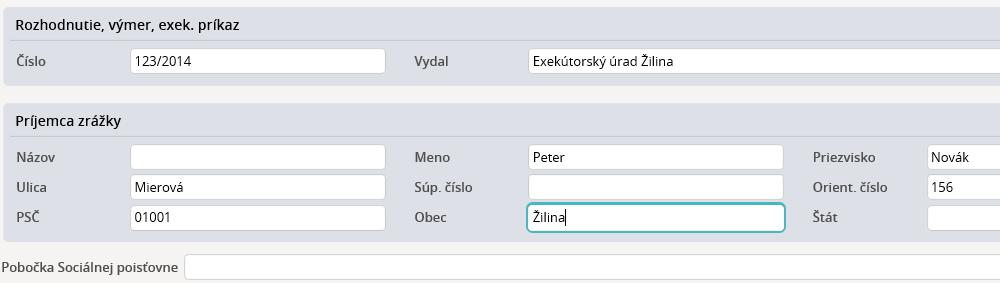 PRÍKLADY VÝPOČTU VÝŽIVNÉHO A EXEKUČNÝCH ZRÁŽOK Pobočka Sociálnej poisťovne ďalšia informácia pre potreby výstupov v súvislosti s exekučnými zrážkami.