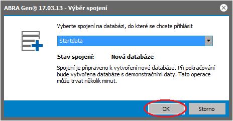 Nakonec již stiskneme dokončit a systém ABRA Gen spustíme: Poznámka: Předpokládáme instalaci nové verze, tudíž v danou chvíli nás asi nebudou zajímat informace o změnách ve verzích (změny a novinky