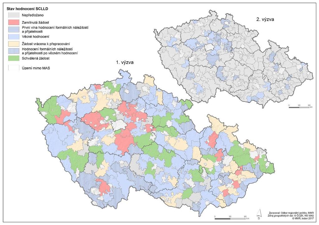 schvalování řídicími orgány. MAS definovaly i hodnotící kritéria pro opatření (Fiche) programových rámců.