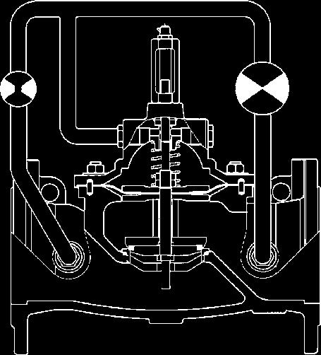 ) HLavní ventil Popis: Automatické kontrolní ventily jsou fiízeny pomocí komory oddûlené membránou.
