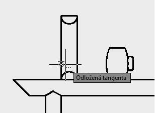 Kapitola 4 Vytváření obdélníků a polygonů Obrázek C4.3 Výběr objektů Opakujte 2x příkaz Kružnice Tečna, tečna, tečna. Jako druhý bod vyberte vždy právě nakreslenou kružnici. 11.