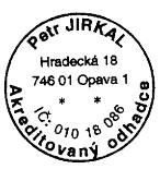 Petr Jirkal Hradecká 1072/18 746 01 Opava Číslo : 047-3/16 O D B O R N Ý P O S U D E K Ocenění opotřebovaného stroje pro řízené horizontální vrtání Ditch-Witch JT 922