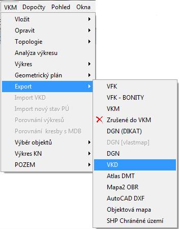 Následovalo uložení transformačního protokolu do formátu *.txt. Na závěr je nutné převést kresbu, která je stále v místním souřadnicovém systému, do systému S-JTSK.