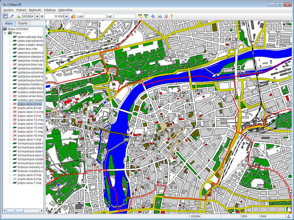 Další možnosti a vlastnosti: instalace a konfigurace obecných mapových dat, podpora mapových projekcí S42 (3. pás nebo 4.
