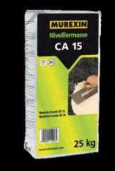 2. Nivelačné, výplňové a stierkové hmoty Nivelačná hmota ST 25 (Nivelliermasse ST 25) C 25 F5 Cementová, samonivelačná, hydraulicky vytvrdzujúca hmota vhodná pod dlažbu, plávajúce podlahy a koberce,