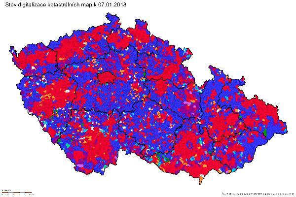 Digitalizace katastrálních map.