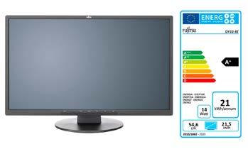 Datasheet FUJITSU Monitor E22-8 TS Pro Všestranný monitor s úhlopříčkou 21,5 (54,6 cm) a širokoúhlým zobrazením Spojuje optimální výkon s energetickou úsporností FUJITSU E22-8 TS Pro je všestranným