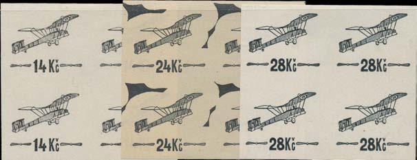 261-264KD + KH, 2Kč - 10Kč kupony na obě strany, dvl 604 zn.