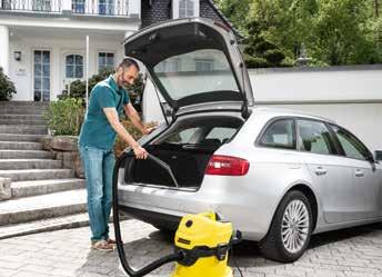 Dokonalá čistota v aute 139,MV je odteraz Novinka so súpravou pre čistenie áut, viacúčelový vysávač s oklepom filtra na mokré i suché nečistoty WD 4 Car Obj. číslo: 1.348-116.0 Príkon (W): 1.