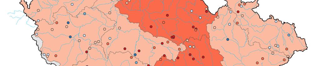 Tabulka: Vydatnost pramenů hodnocená dle pravděpodobnosti překročení v % objektů.