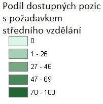 V městských částech s největším podílem pozic podmíněných středoškolským vzděláním