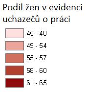 evidence všech uchazečů na ÚP je 661,8 dní (oproti tomu stejná hodnota za