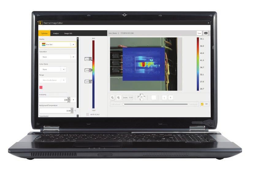 com/flukeconnectti Stručný přehled funkcí softwaru pro termální zobrazování Fluke Počítačový software Fluke Connect Mobilní aplikace Fluke Connect SmartView Stahování a zobrazení termosnímků Sdílení