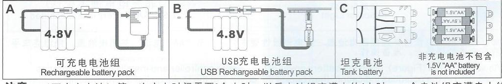 4.8 V rechargeable battery pack- 4.