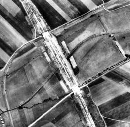 2 3 4 1 Snímek části rozestavěné přeložky železniční trati a silnice u Velkých Opatovic (1947): 1.