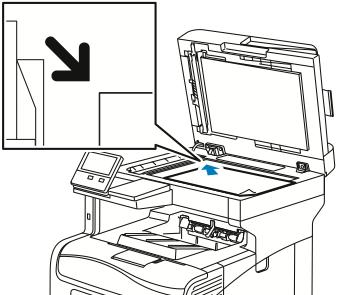 Aplikace Xerox Pro jednotlivé stránky nebo papír, který nelze podávat pomocí automatického duplexního podavače předloh, použijte sklo pro předlohy.