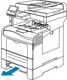 až na doraz. 2. Vyjměte zásobník mírným nadzvednutím jeho přední části a vytažením z tiskárny. 3.