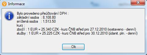 o Určení datumu pro výpočet kurzu: Datum pro výpočet kurzu na fakturách přijatých z EU lze nastavit v parametrech FAPEU_Kurz_Dat a FAPEU_Kurz_Dat_Sl ve skupině parametrů Zaúčtování (popis parametrů