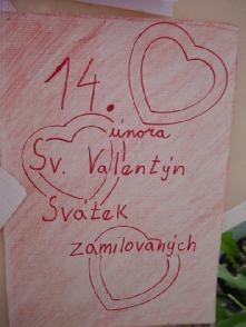Ukázky Valentýnských přáníček můžete vidět na následujících obrázcích. Úterý 15.