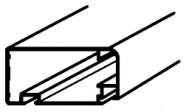 SVĚT SÍTÍ PROTI HMYZU 8 / 2018 Dveřní profil extrudovaný P 40x20 DE (40 mm x 20 mm s drážkou na kartáč) P 40x20 DE KV4 Dveřní profil