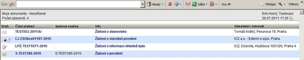 objektech stejným postupem jako je uveden v kapitole 3.2. Uživatel určuje, které z nabízených informací chce zobrazovat, a dále může definovat šíři sloupců.