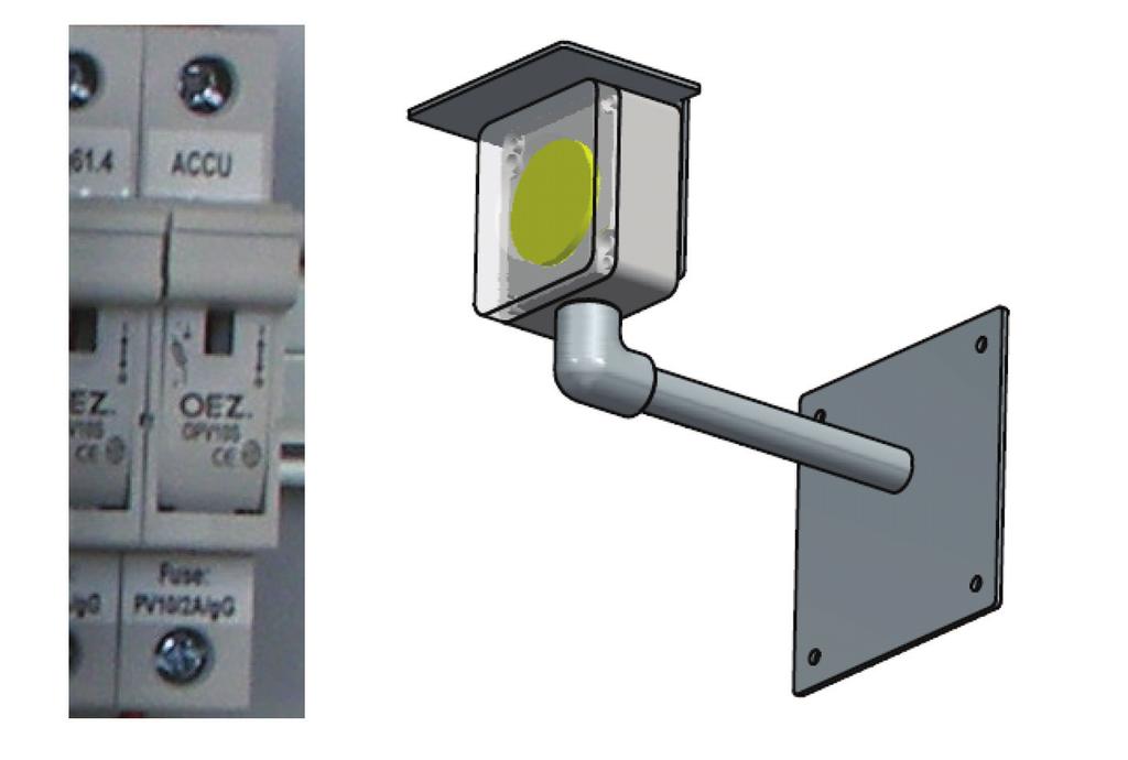 Sestava indikátoru zemních spojení a zkratových proudů MEg61.N Obrázek 12 Pojistkový odpínač a směrové světlo 7/ Požadavky na údržbu Indikátor zemních spojení MEg61.