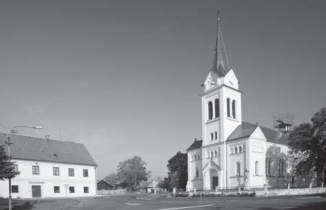 Martina (1780) se hřbitovem, evangelický hřbitov Modlitebna církve čs.