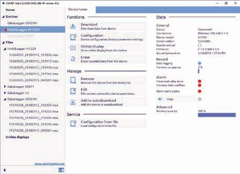 Analytický a konfigurační software COMET Vision 2.