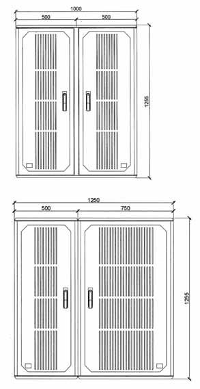 MAXIPOL SESTAVY POCC5432-R Montážní desky: 2x POPF1250 nebo 2x POMF1250