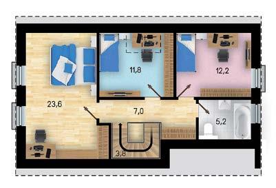 užitková plocha 58,58 m 2 dispozice 5+1