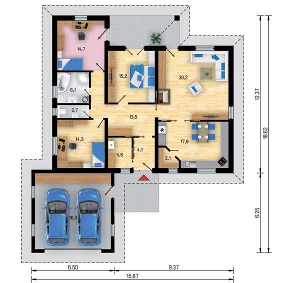 užitková plocha 161,4 m 2 dispozice 4+1 zastavěná