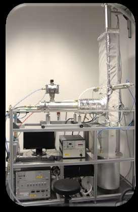 Oddělení nanotechnologií a informatiky Testování filtrace horkých spalin Zařízení pro testování čistitelných filtrů podle norem VDI/DIN 3926, ASTM D6830-02 a ISO 11057 Určeno pro plošné filtrační