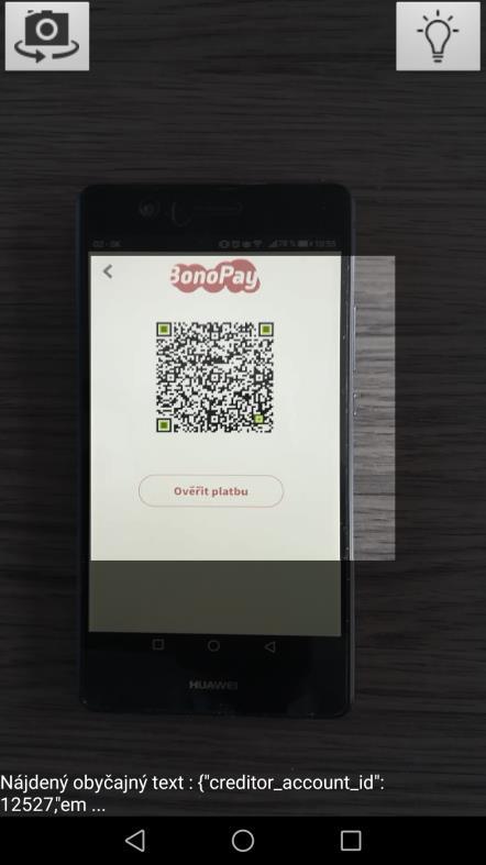 se vygeneruje QR kód) Zákazník si přiloží vlastní