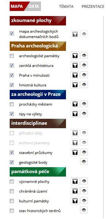 4. Funkcionality webu praha-archeologicka.cz 4. Funkcionality webu praha-archeologicka.cz 4.1.