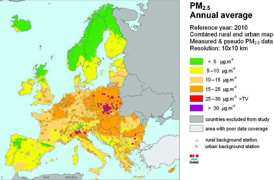 zalidnění především v oblasti Ostravska. Významný vliv na kvalitu ovzduší má přeshraniční přenos škodlivin mezi Českým a Polským územím.