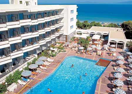 RHODOS 22 Ixia 23 BELAIR BEACH HOTEL ***+ Pěkný hotel rodinného typu se nachází u písčito-oblázkové pláže v