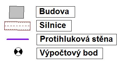 Obr. 9: Situace umístění referenčních výpočtových bodů HORNÍ POČERNICE Ve Žlíbku Bystrá Bártlova Dálnice D0 V1 Náchodská V2 Božanovská Ve Žlíbku Dálnice D11 Zdroj: podklad [16] Vypočtené hodnoty