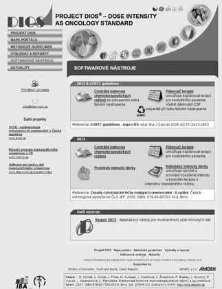DIGITÁLNÍ KNIHOVNA CHEMOTERAPEUTICKÝCH REŽIMŮ VERZE II Druhá verze portálu DIOS a jeho elektronické knihovny chemorežimů přináší nové informace a nové nástroje týkající se problematiky toxicity
