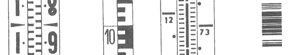 Nivelační lať pomůcka k odečítání převýšení hlavním prvkem latě je stupnice (dílky metrické nebo čárový kód) patka -spodní část latě, která stojí na bodě použitý
