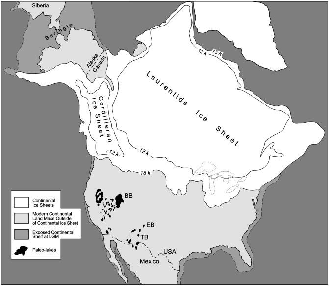 Regionální klimatický vývoj holocénu: deglaciace Severní Ameriky Ústup severoamerických