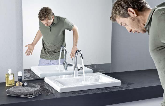 T e c h n i k y. ComfortZone Technika ComfortZone v koupelně Komfort na všech úrovních Hansgrohe ComfortZone definuje individuální užitný prostor mezi umyvadlem a baterií.