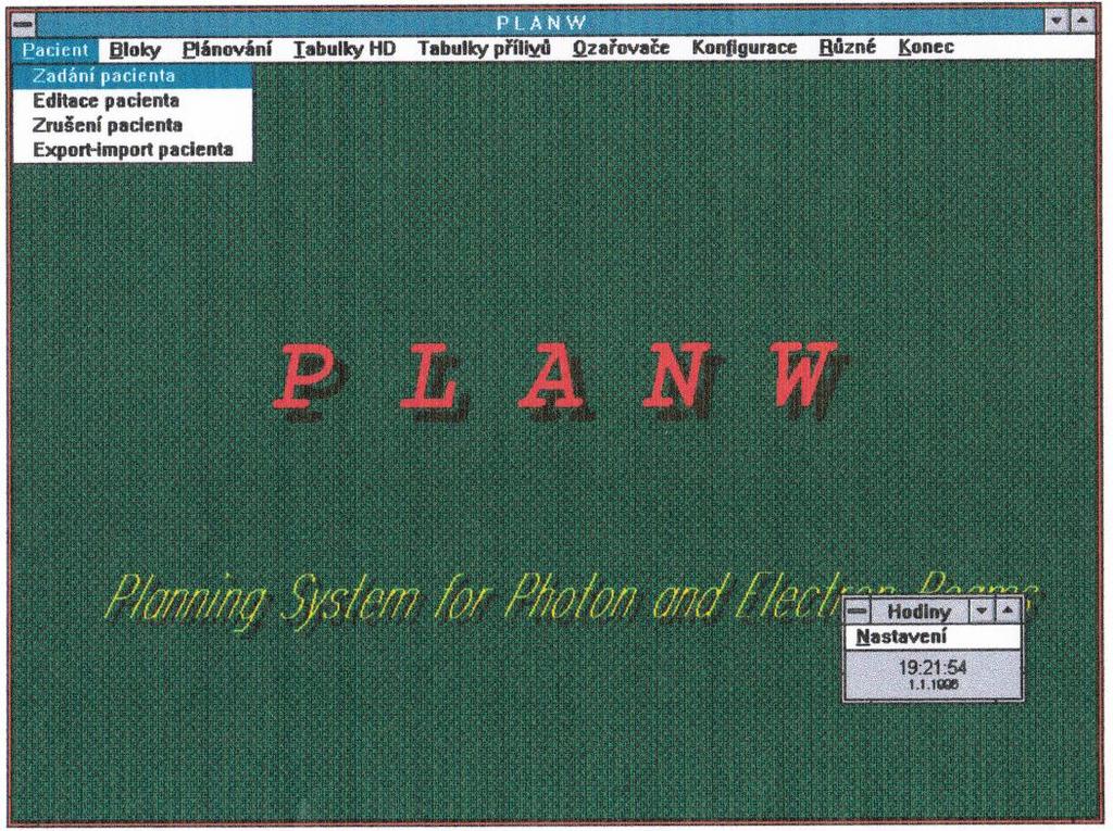 PC Windows plánovací systém Období 1990-2000 PC + digitizér+tiskárna (později scanner) Model tužkových svazků (stejný jako u PLANX) PLANW Záření 60 Co, X záření