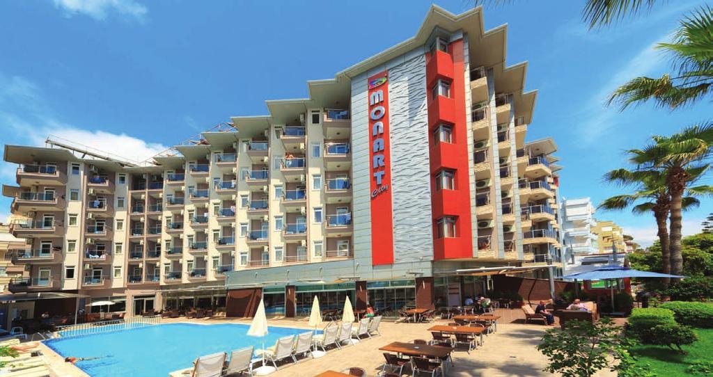 220 hotel Monart City Alanya ALL INCLUSIVE raňajky, obedy a večere formou bufetu miestne nealkoholické a alkoholické nápoje od 10:00 do 02:00 hod.